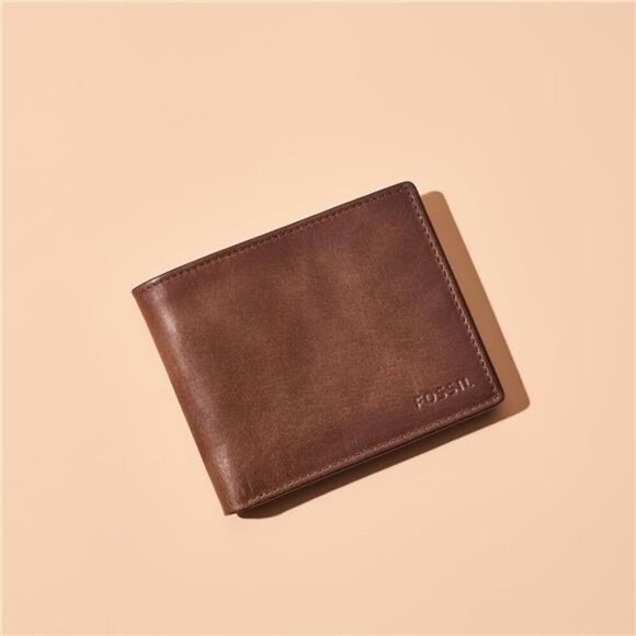 Leather RFID-Blocking Bifold with Flip ID Wallet, Brown, (Model: ML3681200) - Picture 4 of 6